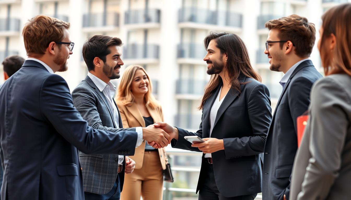 Profesionales haciendo networking en un evento en Espana