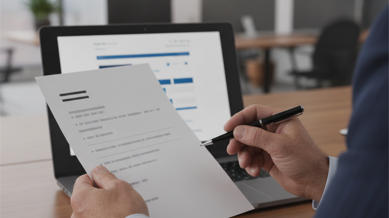 Documentos de búsqueda de empleo y CV en manos de un profesional en España