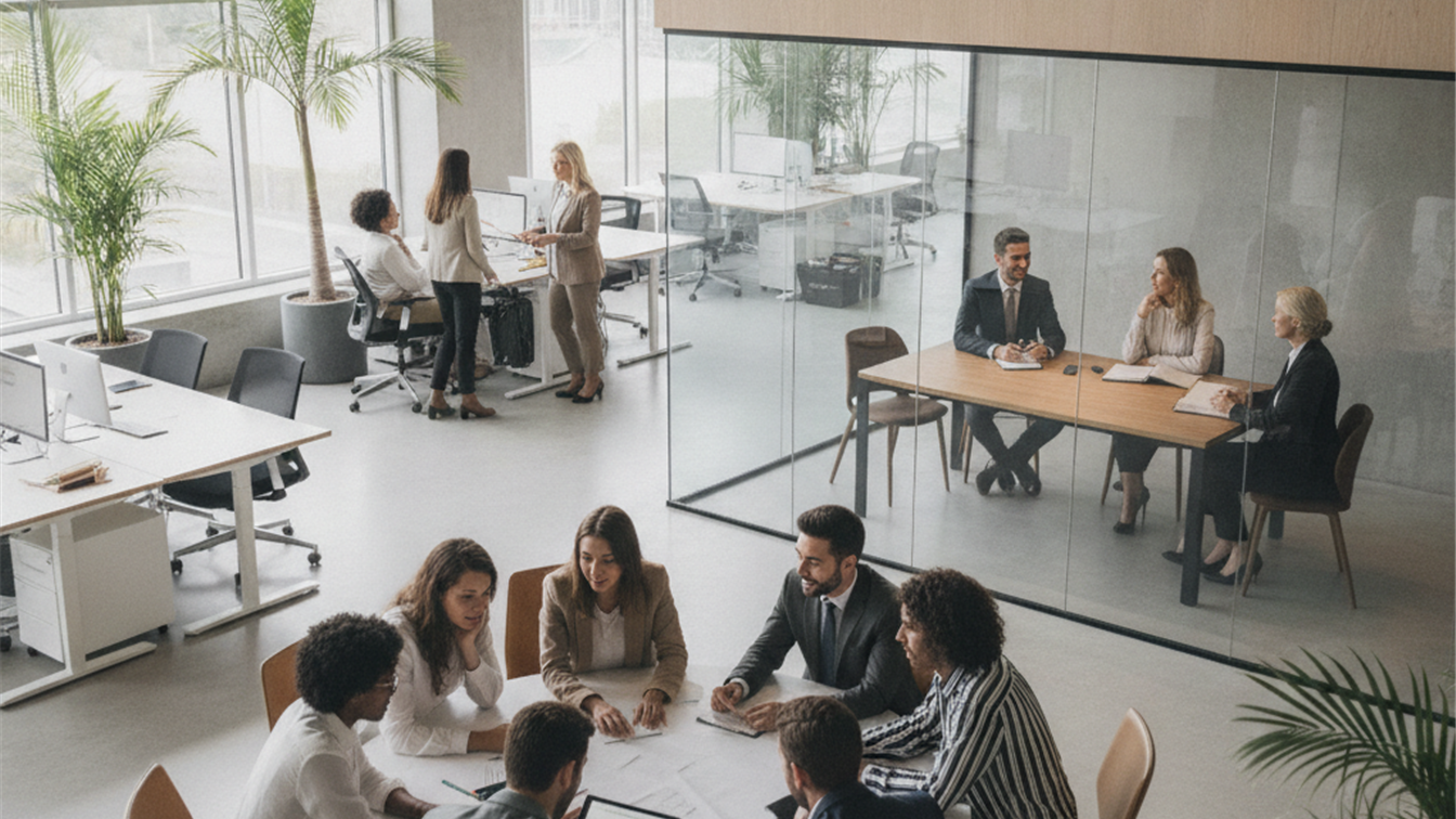 Profesionales trabajando en empresa espanola en agosto 2026