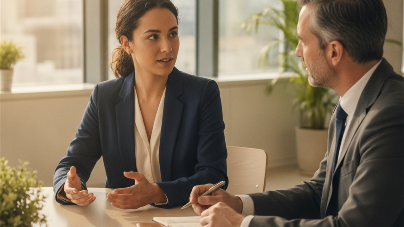 profesionales en entrevista de trabajo en Espana